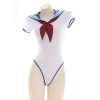 Cute Sailor Moon Cosplay Bodysuit Bow knot Sailor Suit Women Sexy Bodycon Romper Bodysuits Anime School 1 - Sailor Moon Gifts