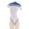 Cute Sailor Moon Cosplay Bodysuit Bow knot Sailor Suit Women Sexy Bodycon Romper Bodysuits Anime School 4 - Sailor Moon Gifts